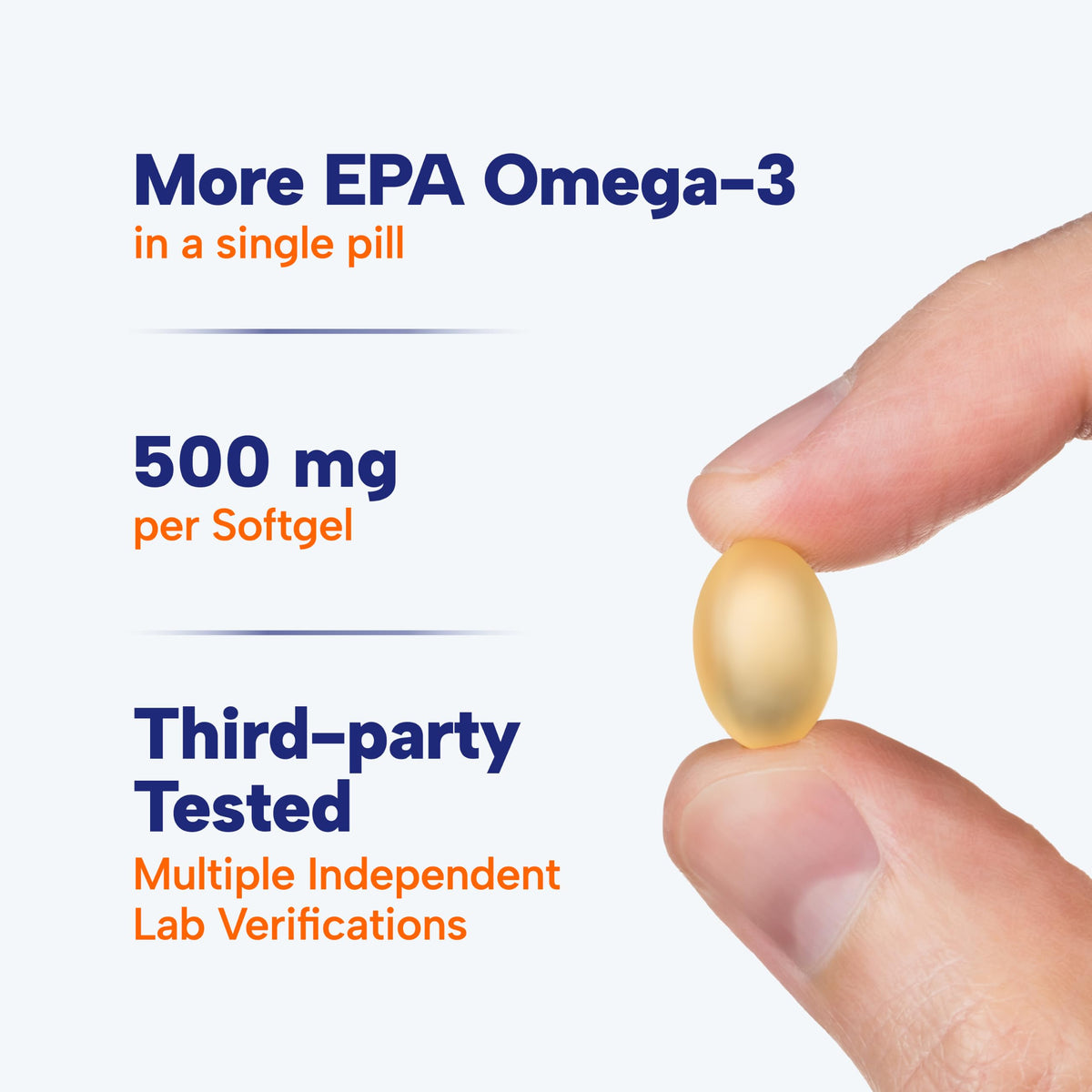 500 mg EPA Omega-3 Fish Oil Softgels, Pack of 2 N4974