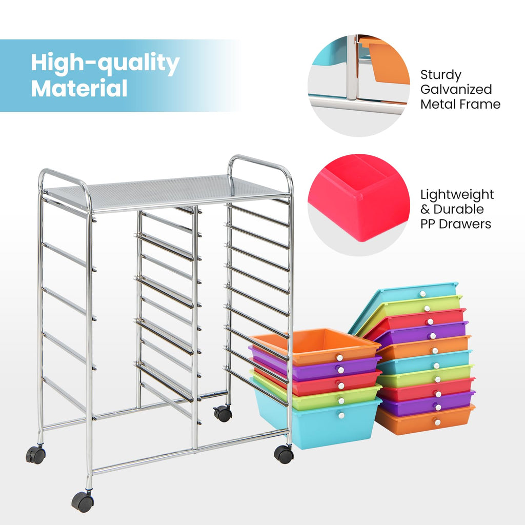 15 Drawer Rolling Storage Cart Q22418
