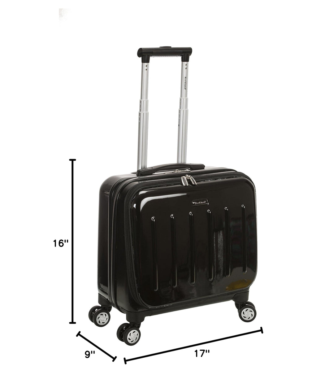 Hardside Rolling Computer Case, Carry-On, Black L3375