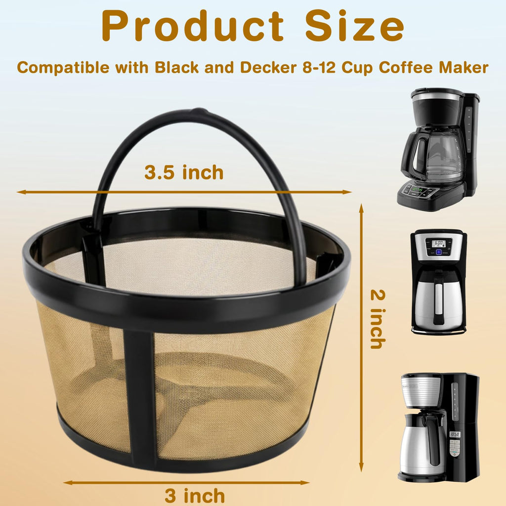 3 Pack Reusable 8-12 Cup Coffee Filter Basket E85102