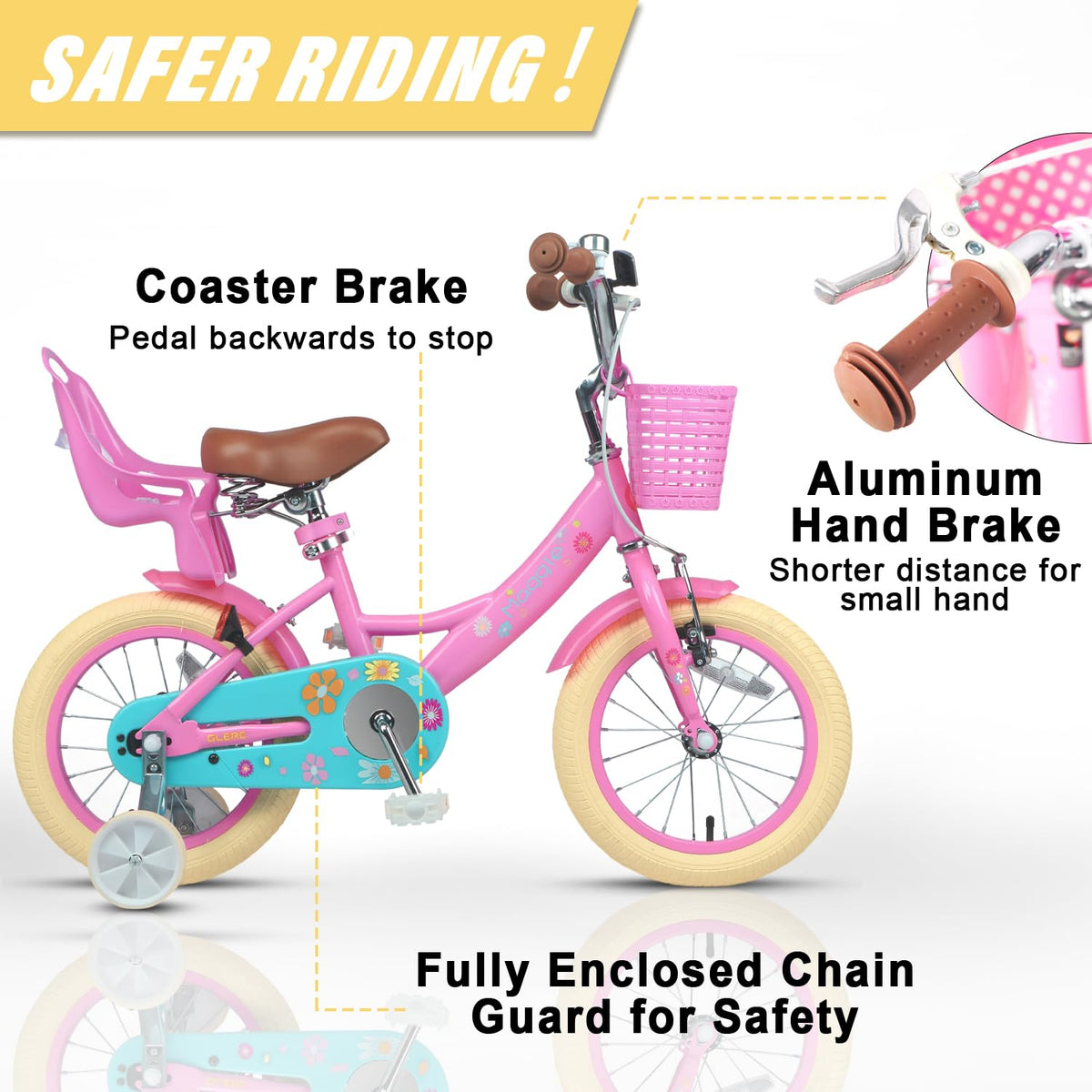 12-20 Inch Kids Bike with Training Wheels L5476