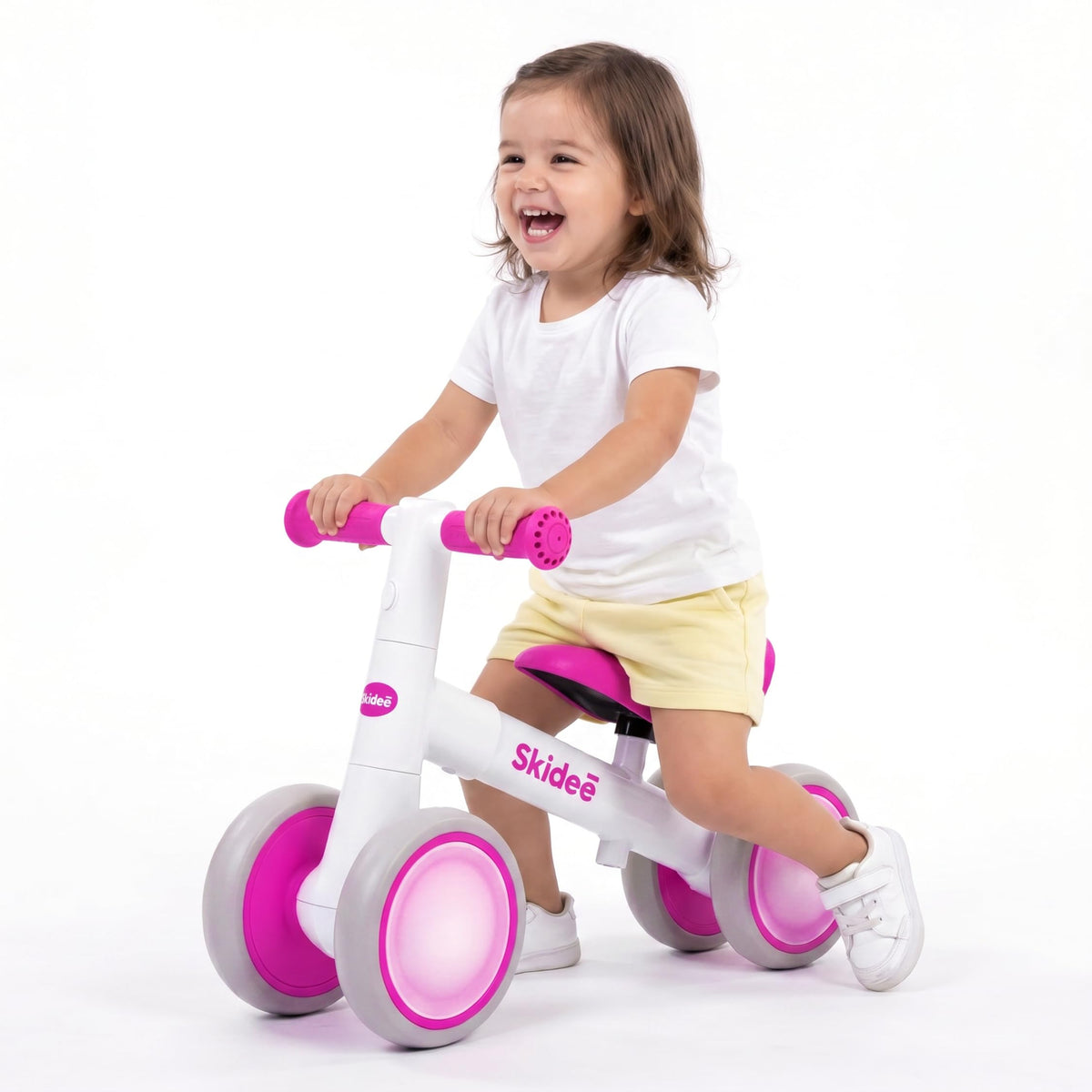 4-Wheel Toddler Balance Bike with LED Wheels Y724103
