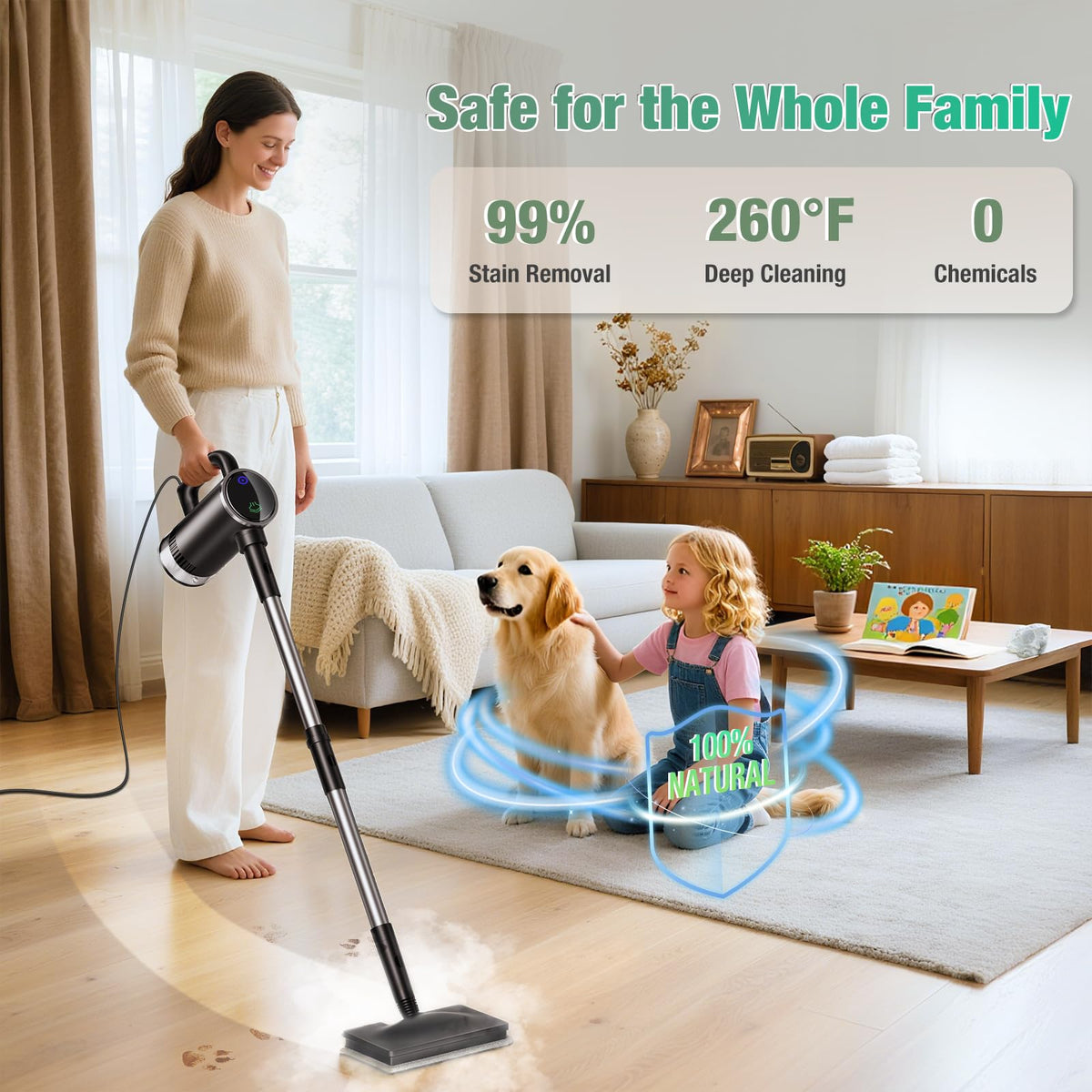 11-in-1 Detachable Handheld Steam Mop A892526