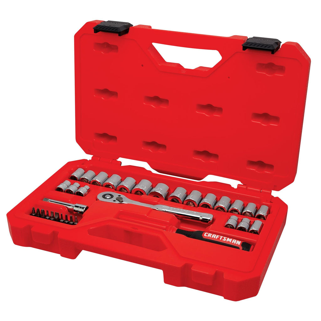 33 Piece 3/8 Inch Drive SAE/Metric Mechanics Tool Set Z19398