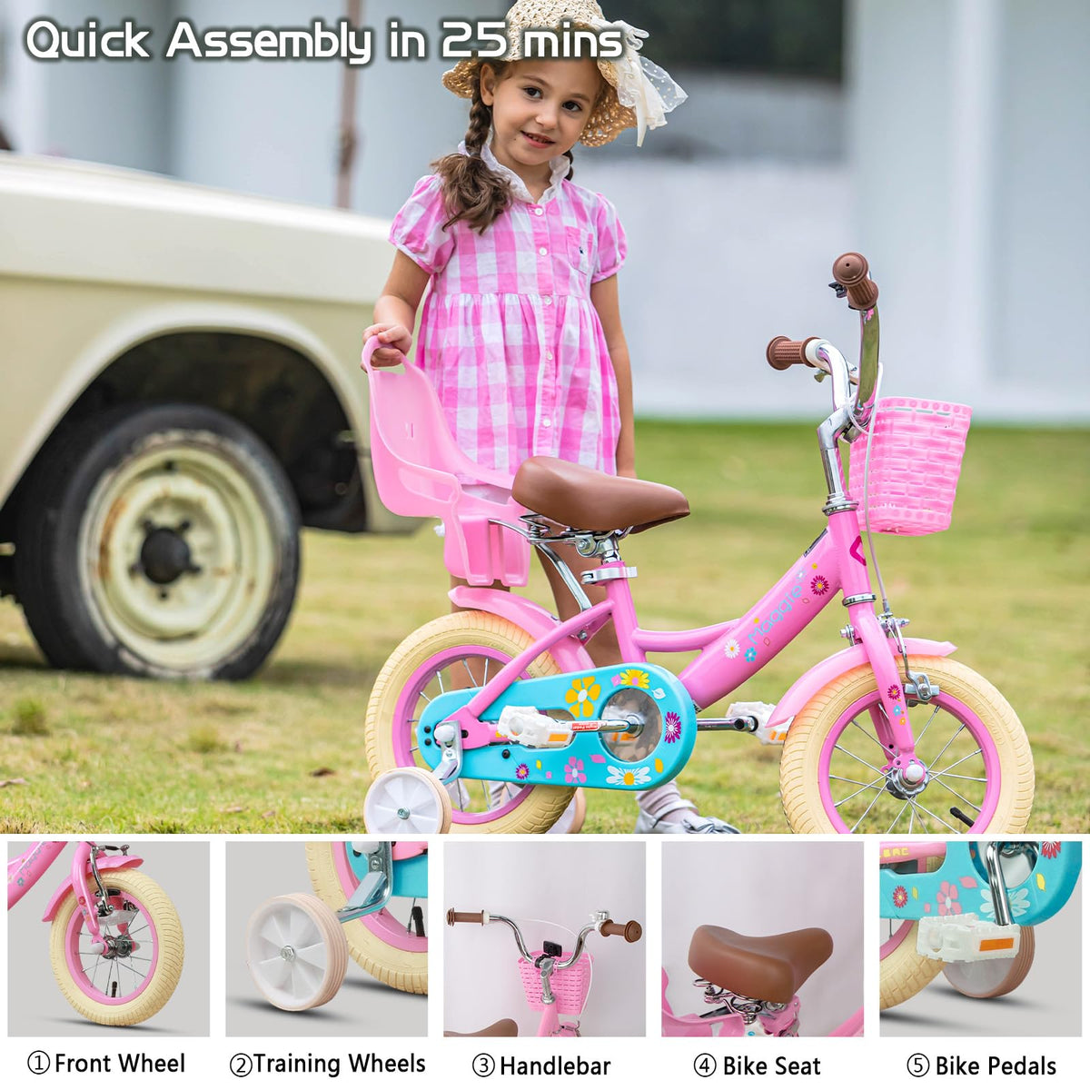 12-20 Inch Kids Bike with Training Wheels L5476