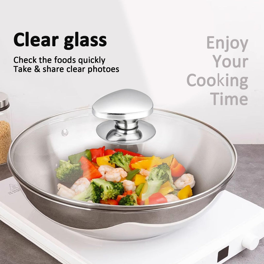 14 Inch Clear Tempered Glass Lid with Vent W509650
