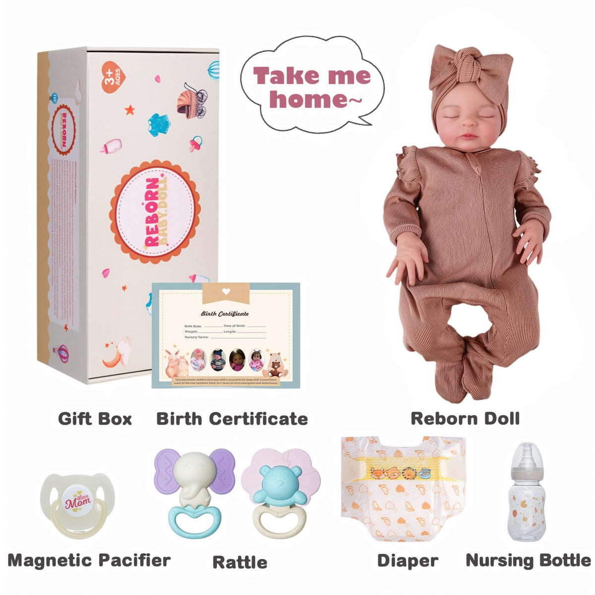 20 Inches Realistic Reborn Baby Dolls Girl V3911