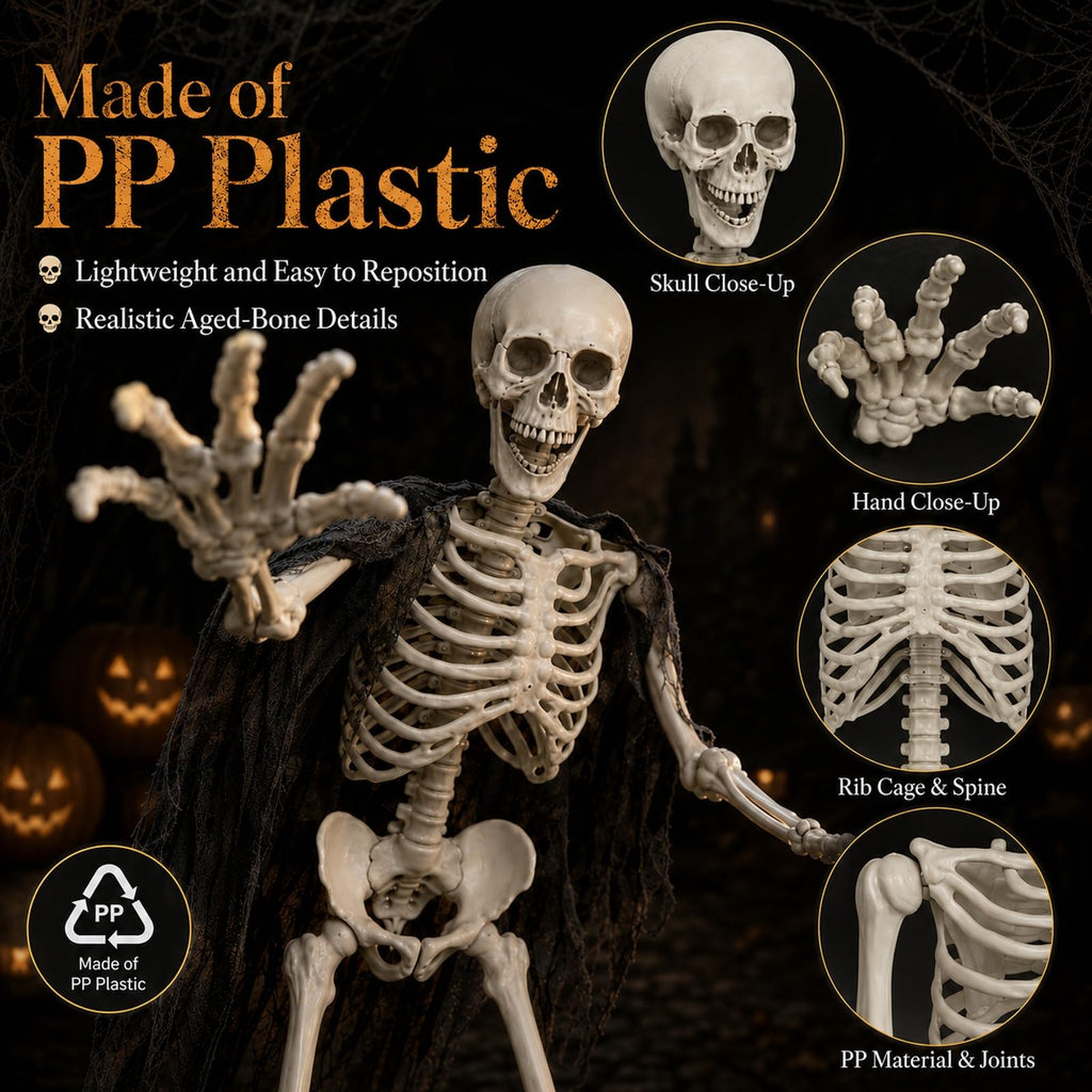 5.4 ft Full Body Plastic Skeleton Prop Q3214