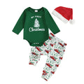 Christmas Baby Boy Outfit Newborn Romper Pant Headband Y2709