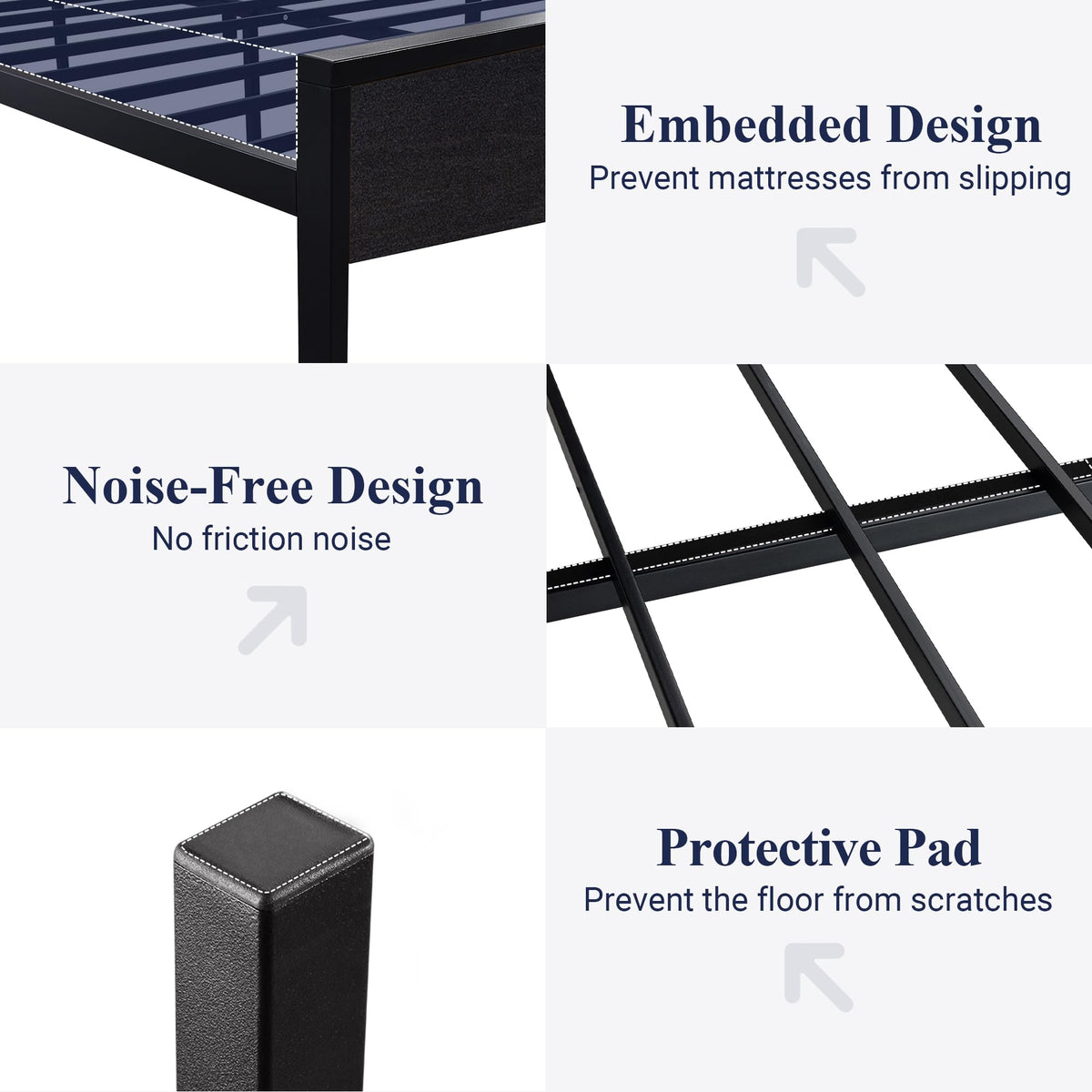Queen Size Black Oak Bed Frame Z836243