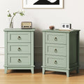 Tall Wooden Nightstand Set of 2 with 3 Drawers K5220