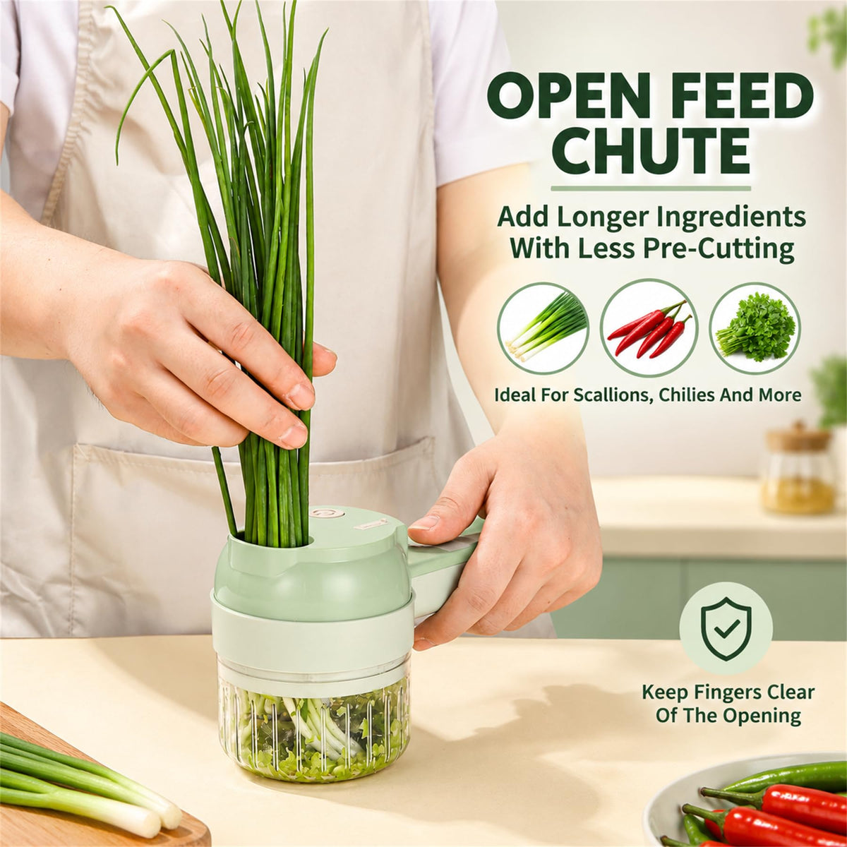 4-in-1 Handheld Electric Vegetable Cutter H5290