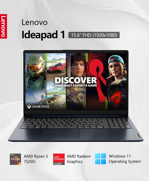 15.6" FHD Touch Laptop Ryzen 5 8GB RAM 512GB Storage Abyss Blue V45827