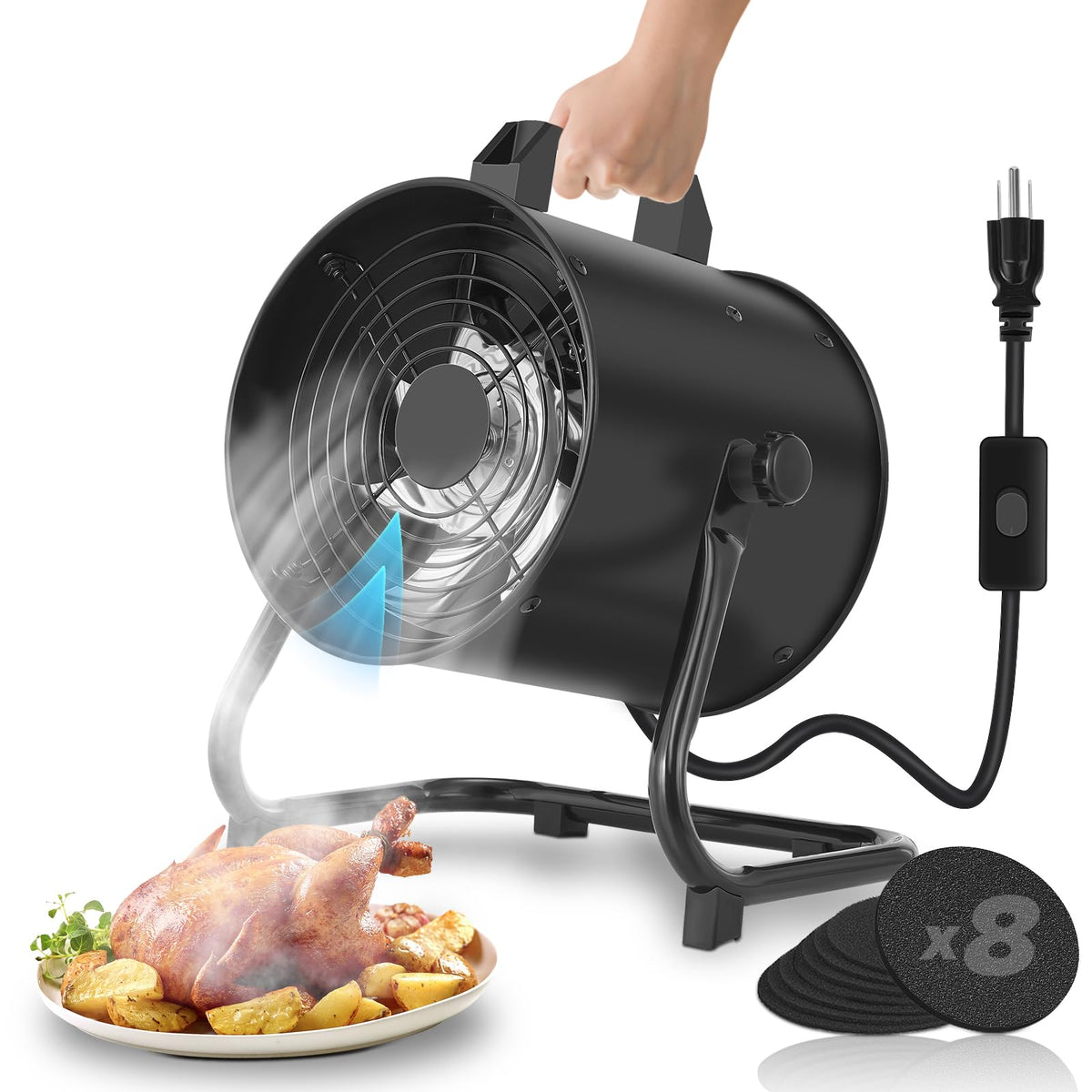 8'' Portable Range Hood with Switch U86018