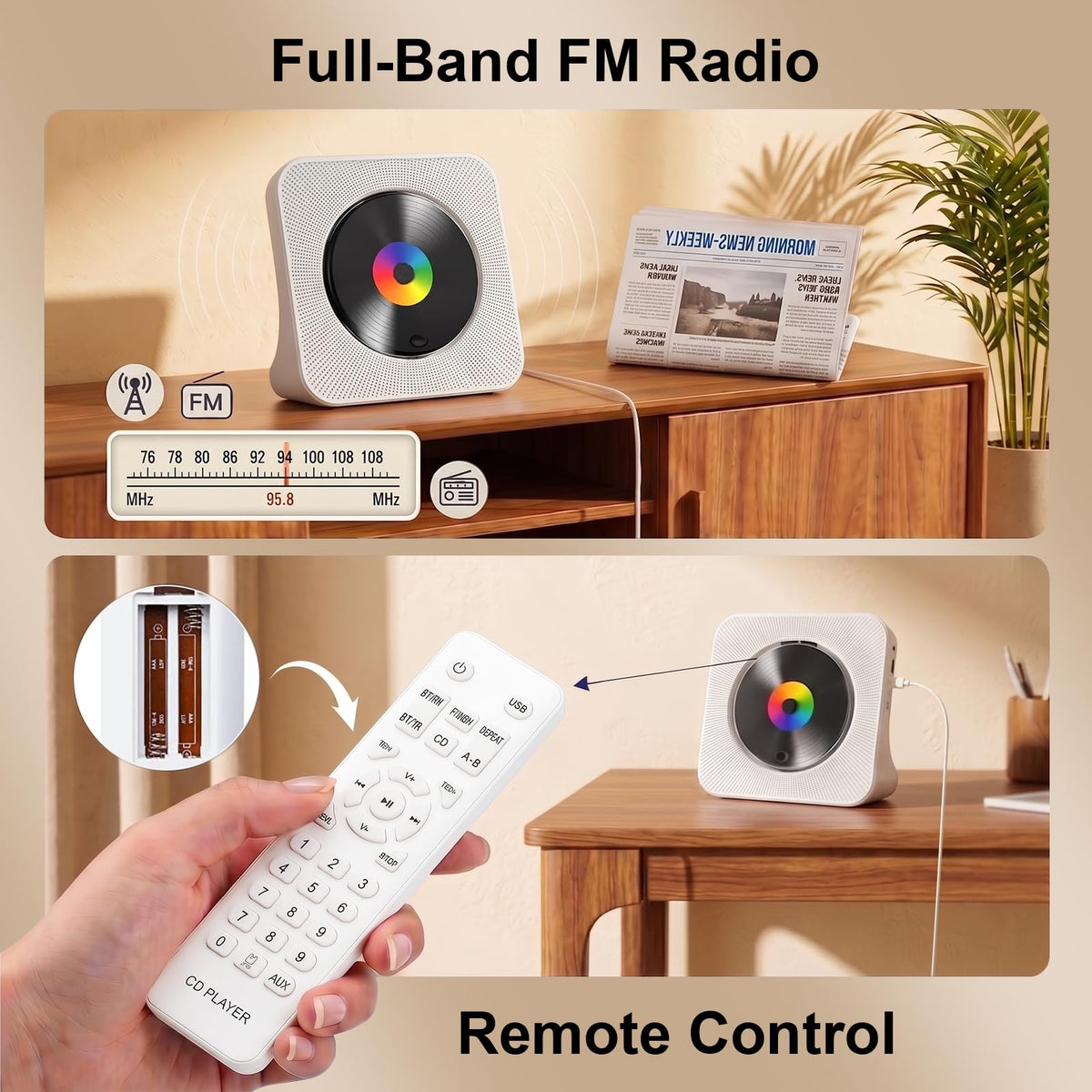 Portable Bluetooth CD Player Z61217