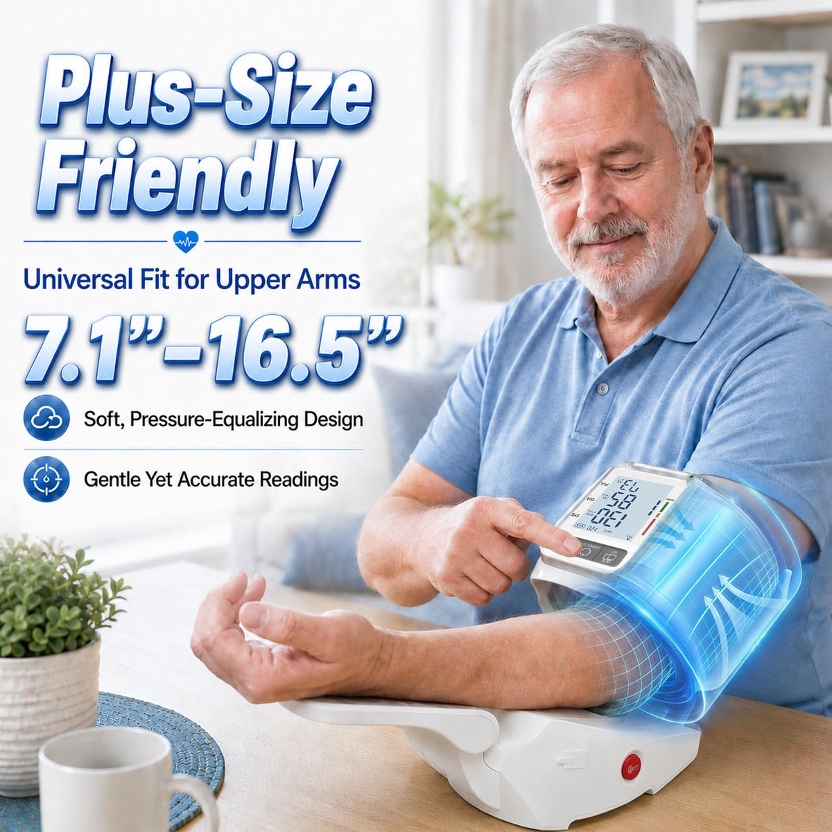 Upper Arm Blood Pressure Monitor with 7.1"-16.5" Cuff Q943790