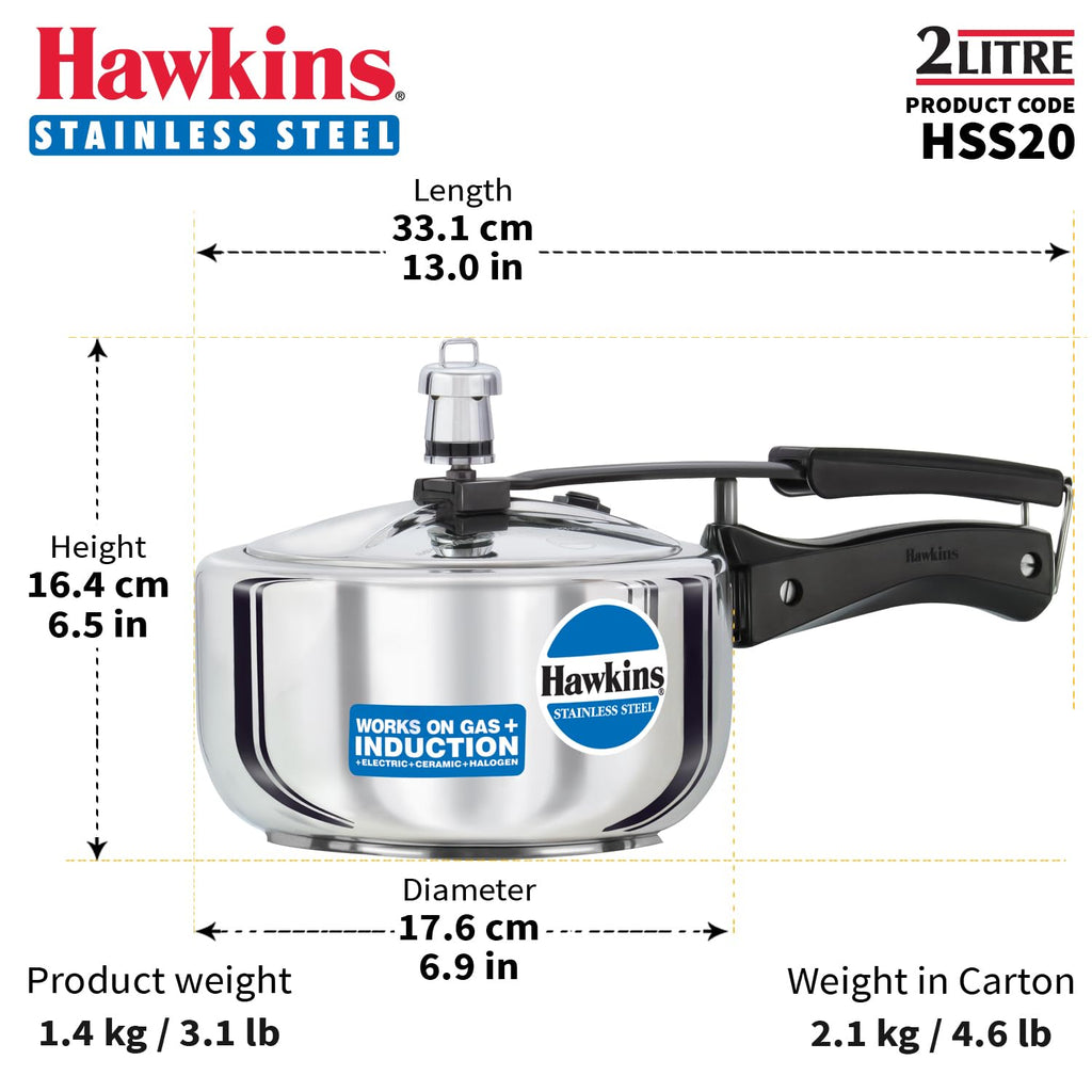 2 Litre Pressure Cooker E60958