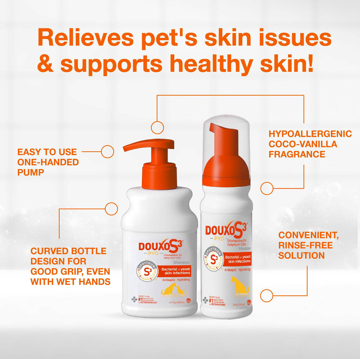 Chlorhexidine Shampoo and Mousse for Dogs V2292