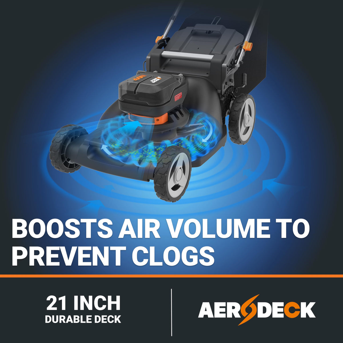 Cordless Lawn Mower, 40V 21" 3-in-1 Grass Mower Z37968