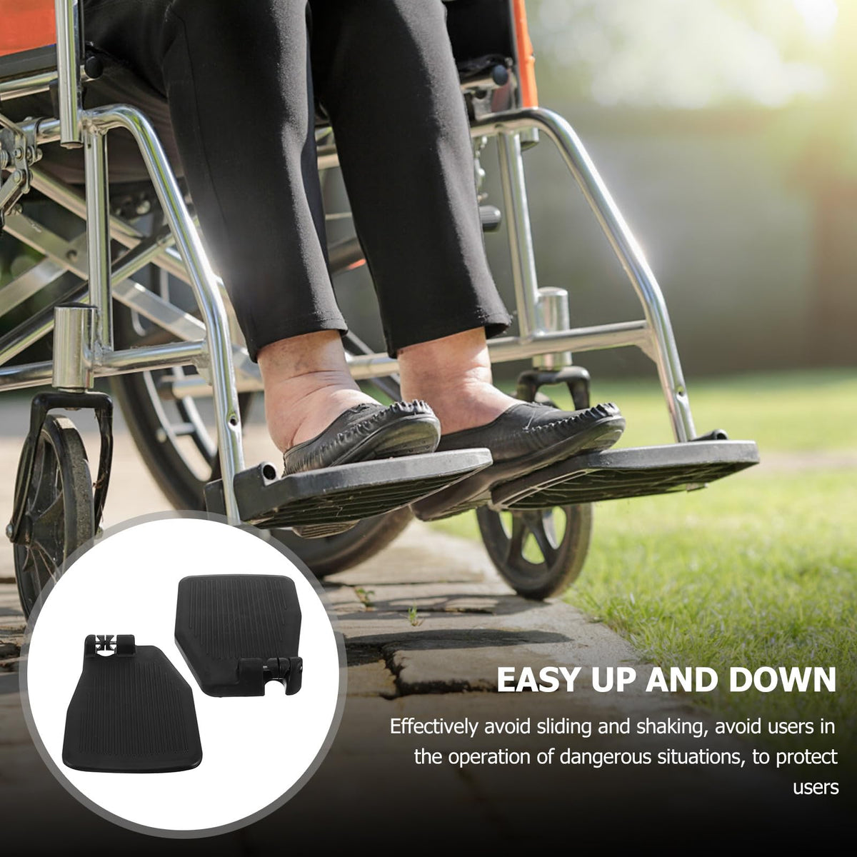 Heavy Duty Plastic Wheelchair Footrests Z3400