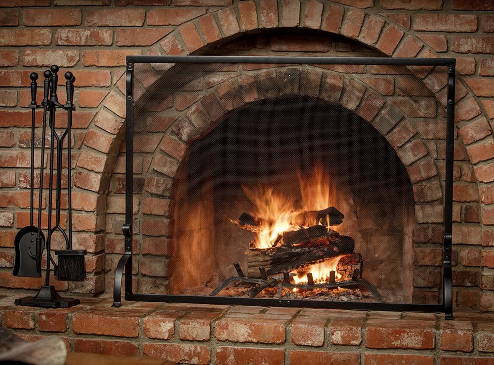 Medium Wrought Iron Fireplace Screen L4667