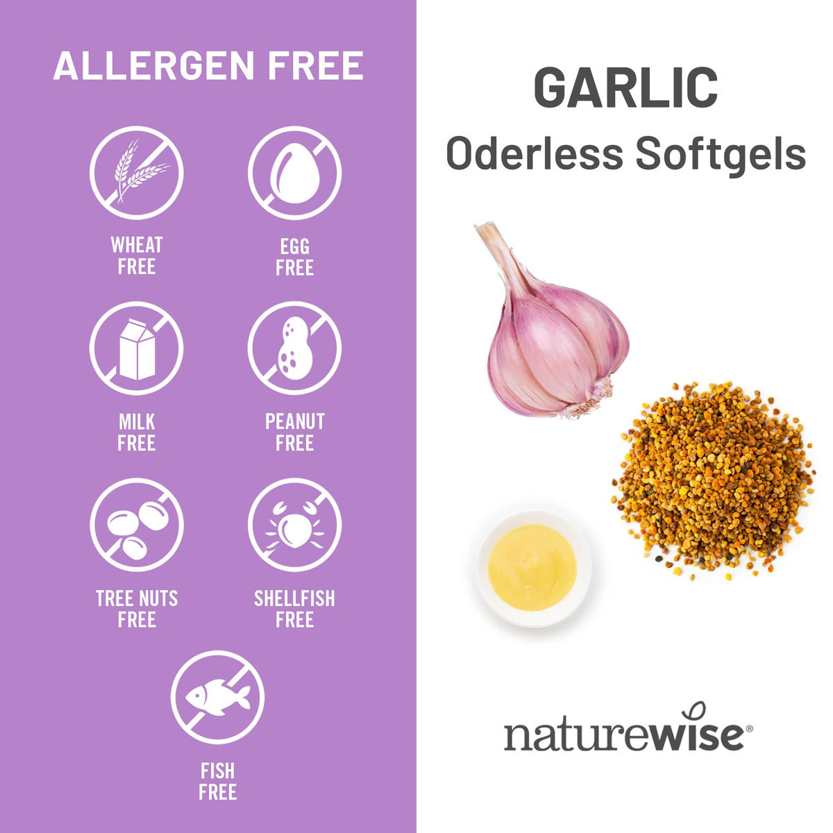 Odorless Garlic Softgels with Royal Jelly & Pollen D635