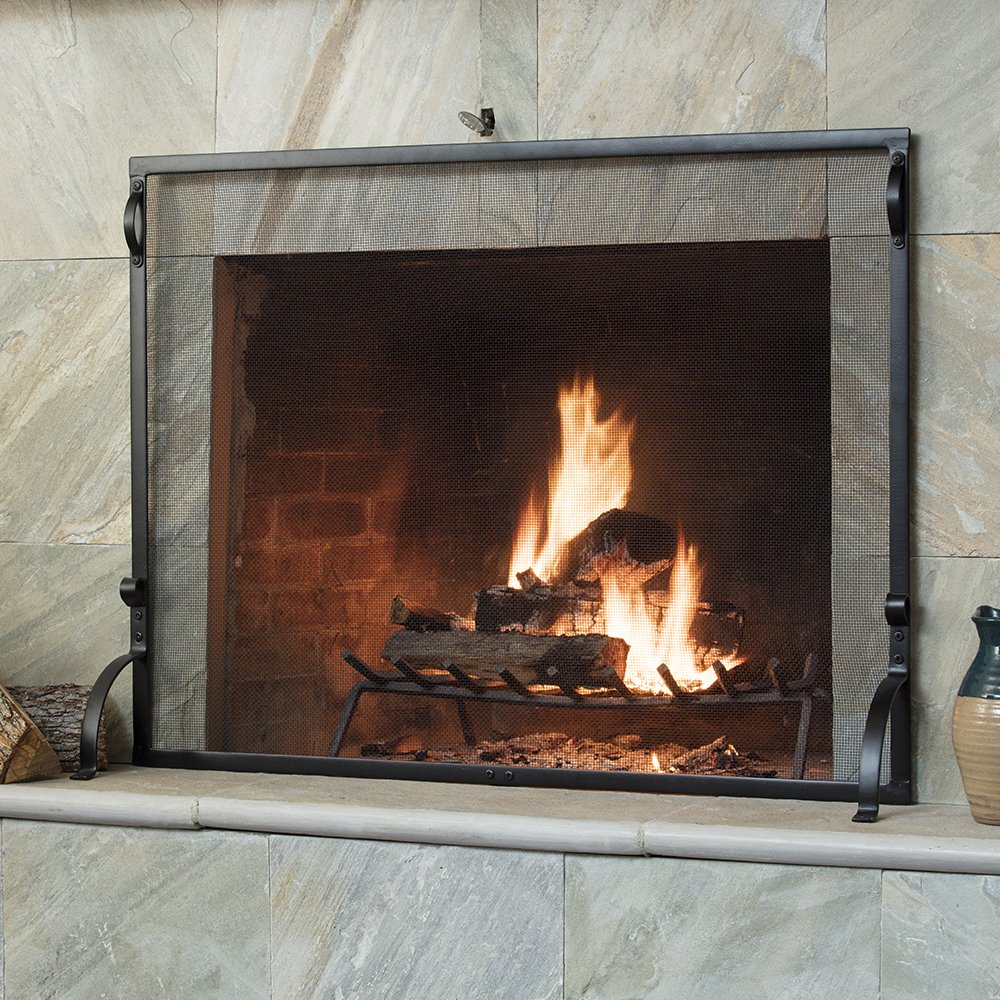 Medium Wrought Iron Fireplace Screen L4667