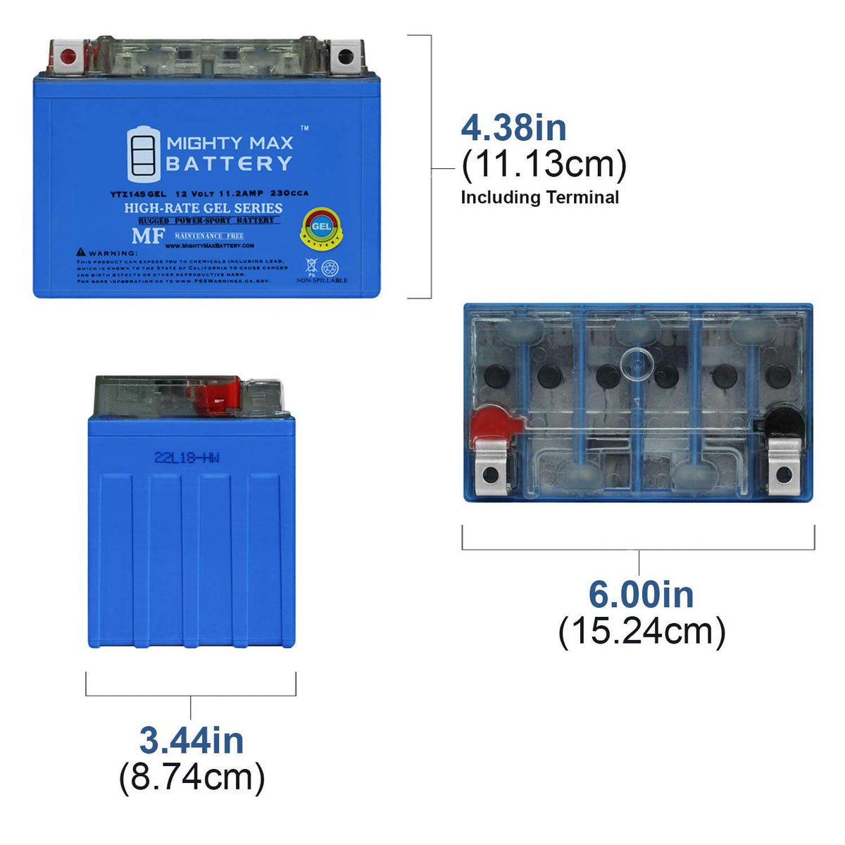 12V 11.2Ah GEL Battery D466