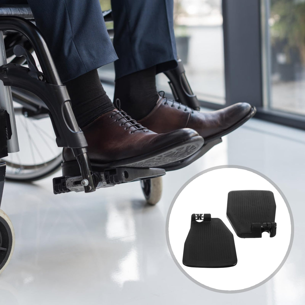 Heavy Duty Plastic Wheelchair Footrests Z3400