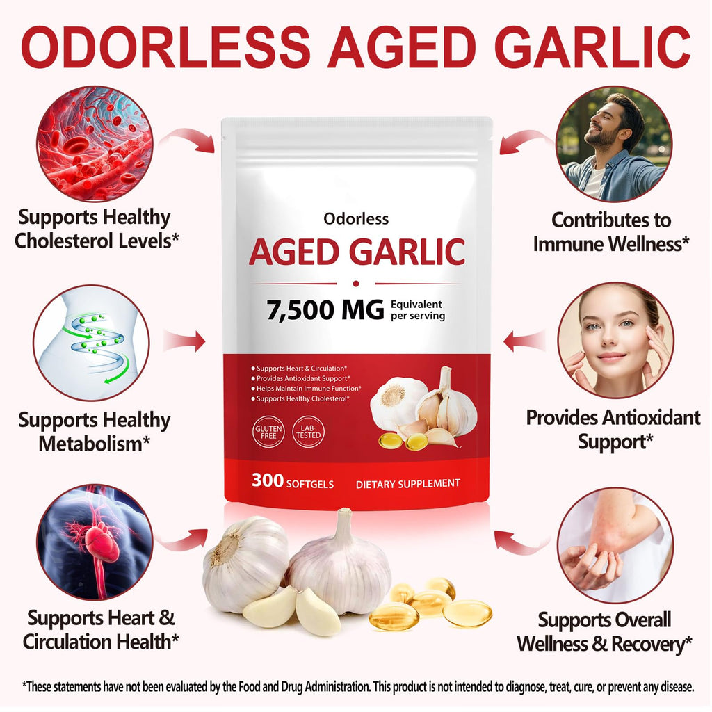 Odorless Garlic Supplement 300 Softgels B919753