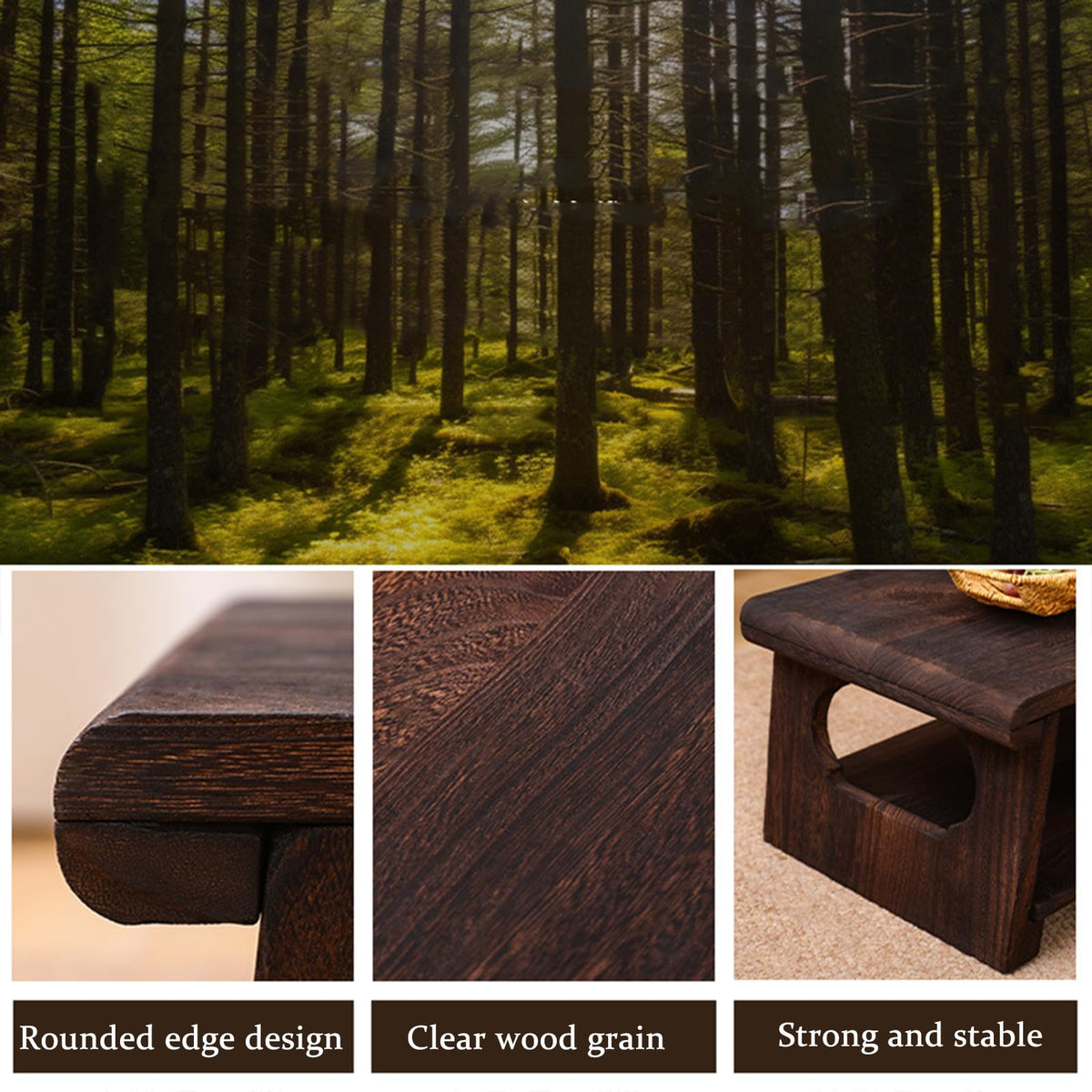 Foldable Japanese Low Floor Table 60x30x22cm X4283