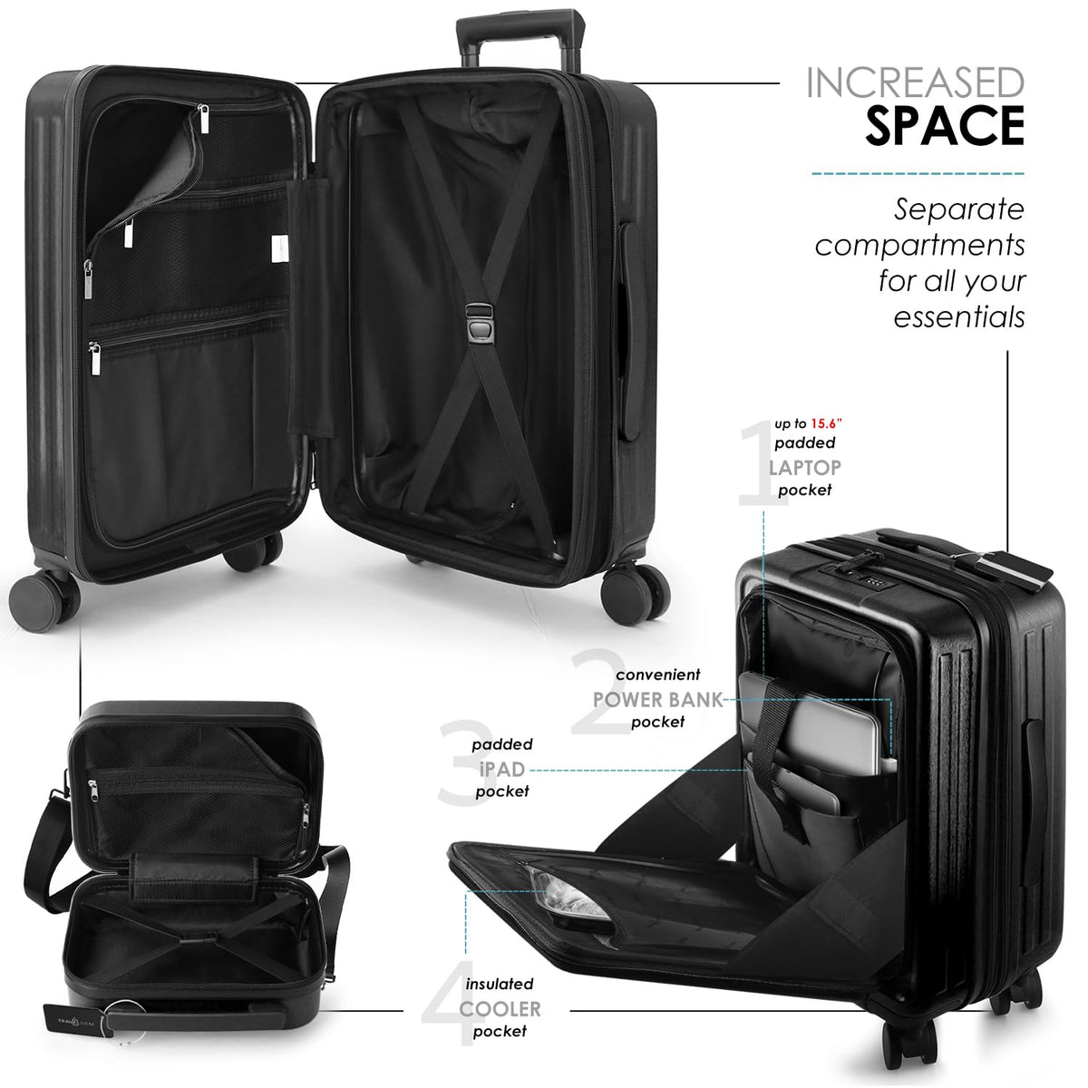 20 Inch Carry On Luggage with Wheels G58676