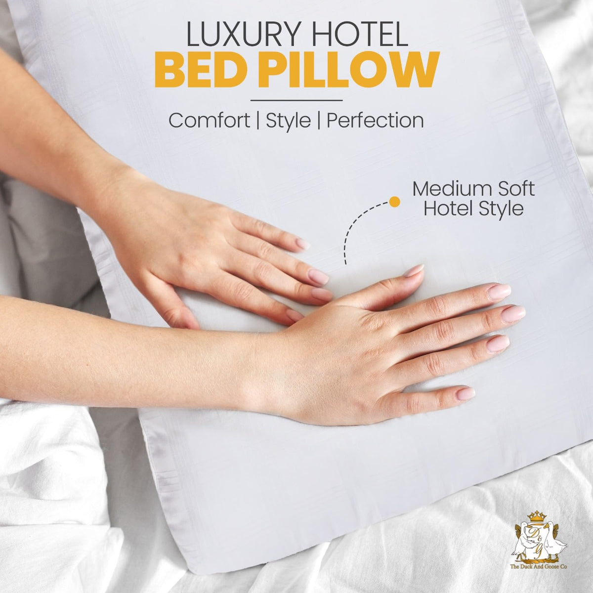 King Size Cotton Down Alternative Bed Pillows Set of 2 H977228