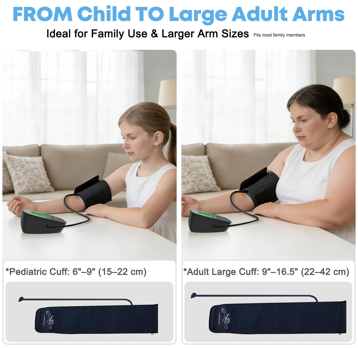 Blood Pressure Monitor with 2 Size Cuffs Q4302