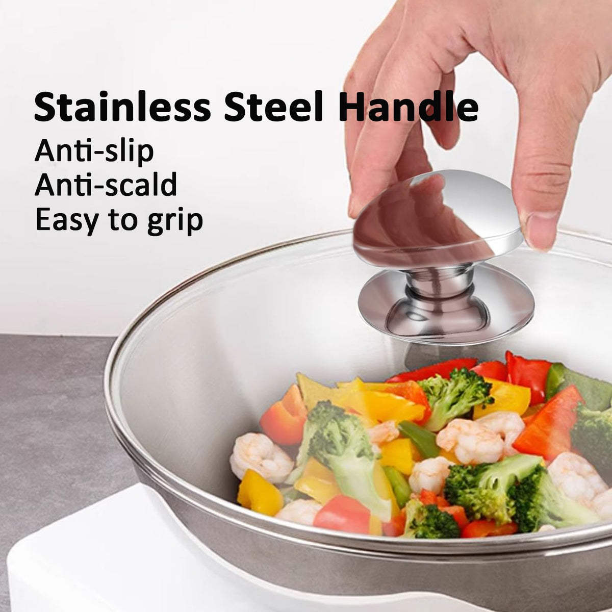 14 Inch Clear Tempered Glass Lid with Vent W509650