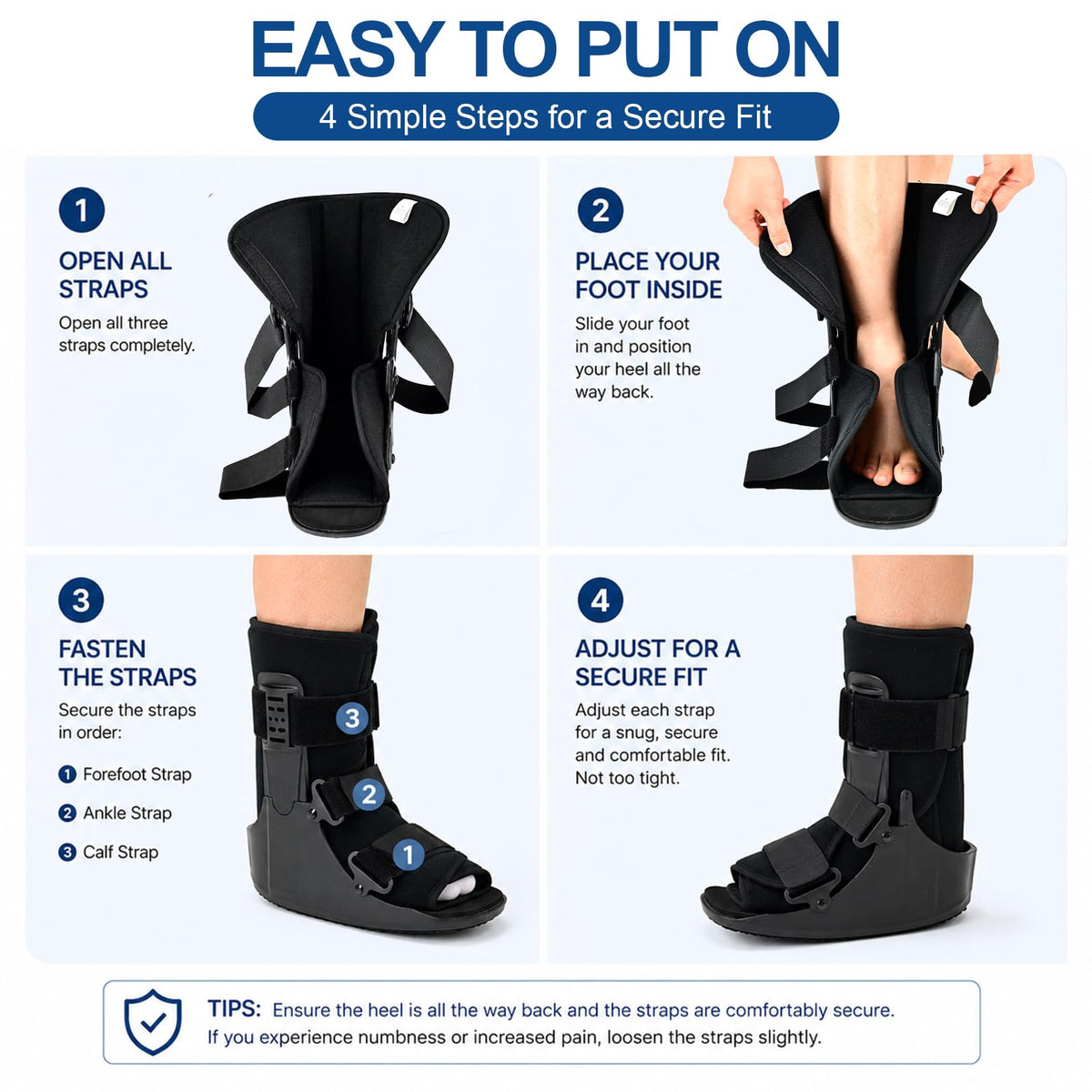 Adjustable Walking Boot for Foot Injury H90160