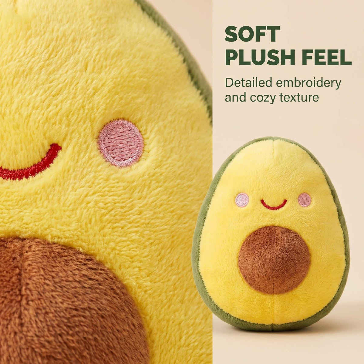 Yellow Soft Plush Avocado Dog Chew Toy Y86751