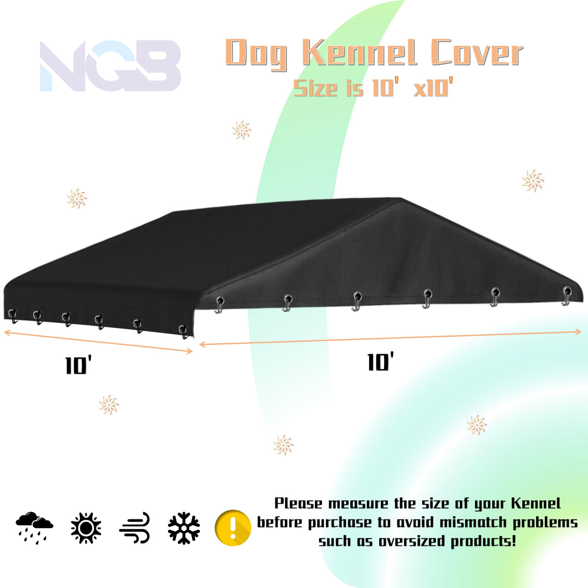 Waterproof Oxford Fabric Outdoor Kennel Cover Q64300