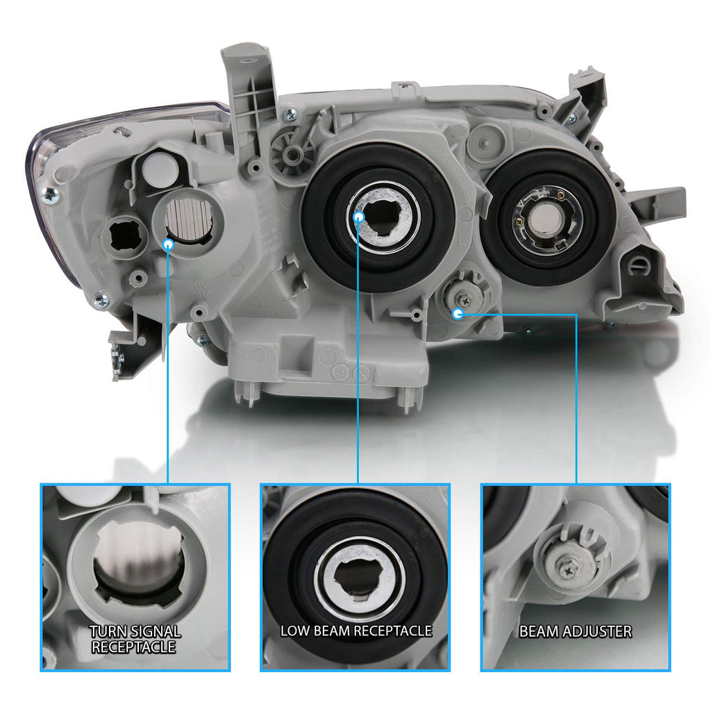 2007-2009 Toyota Camry Black Projector Headlight Assembly Pair Q7120