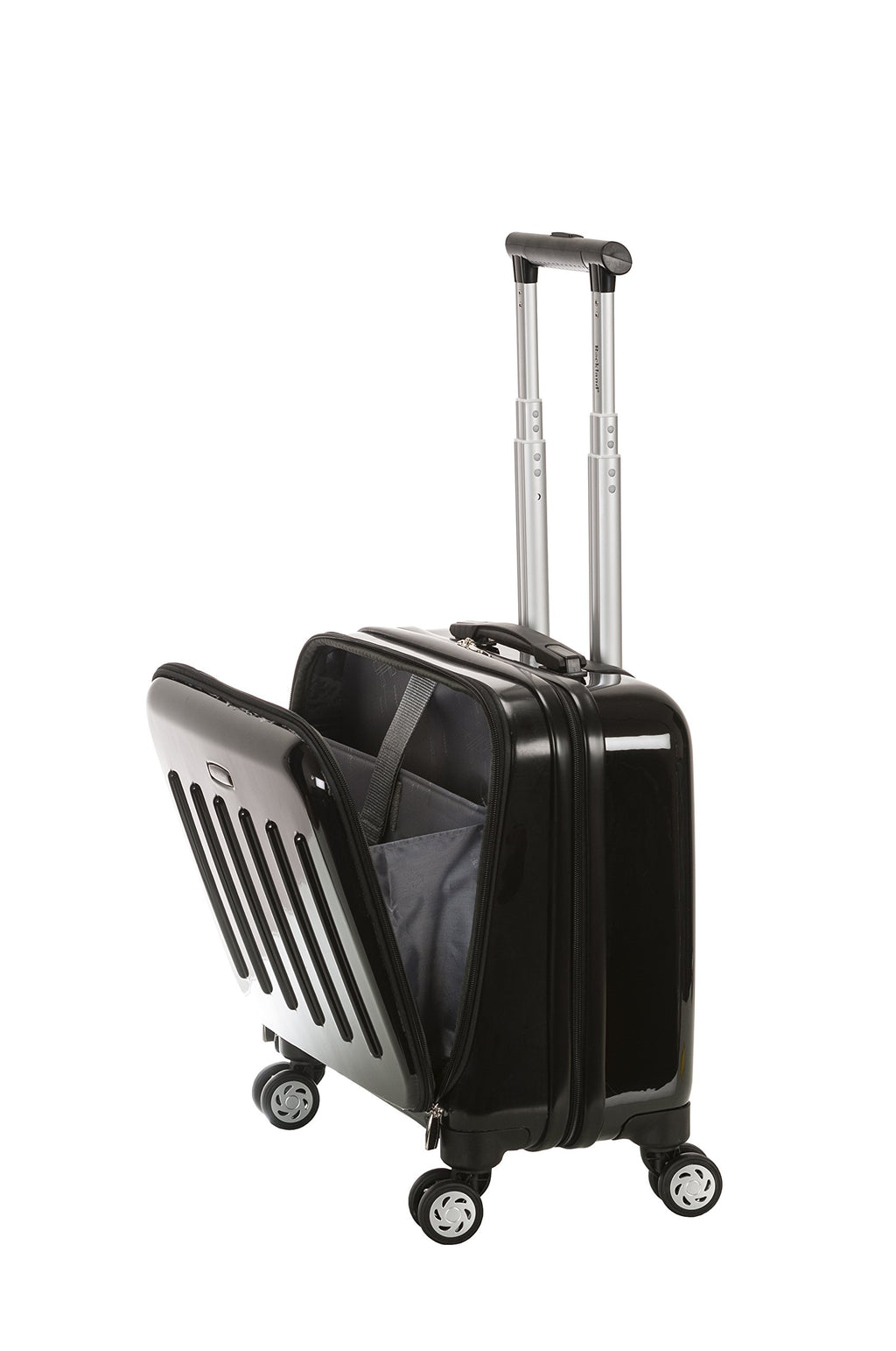 Hardside Rolling Computer Case, Carry-On, Black L3375