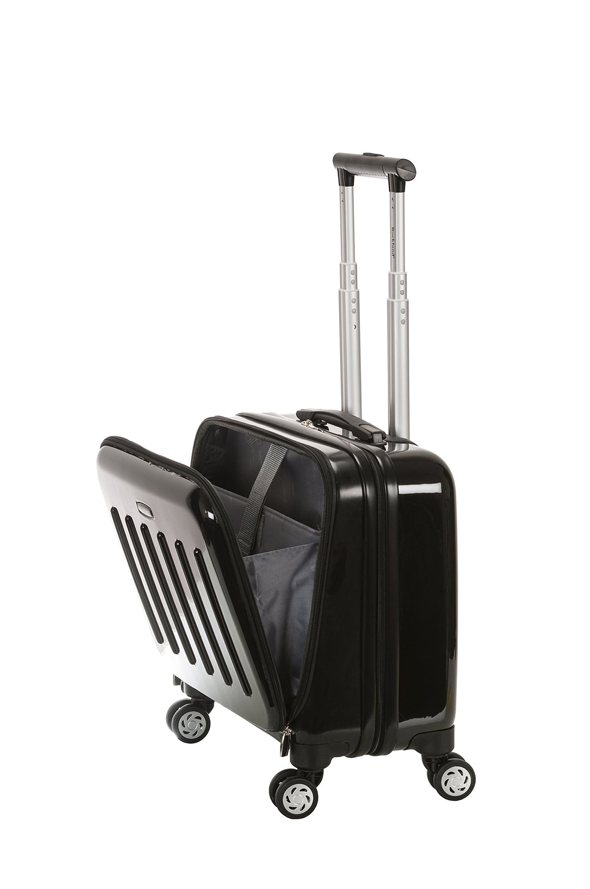 Hardside Rolling Computer Case, Carry-On, Black L3375