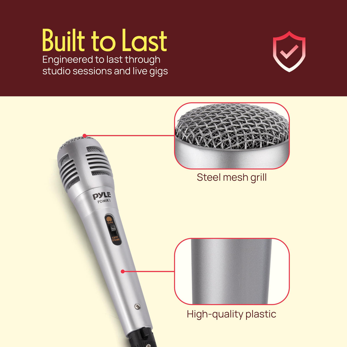 Wired Dynamic Handheld Microphone with XLR Cable X603301