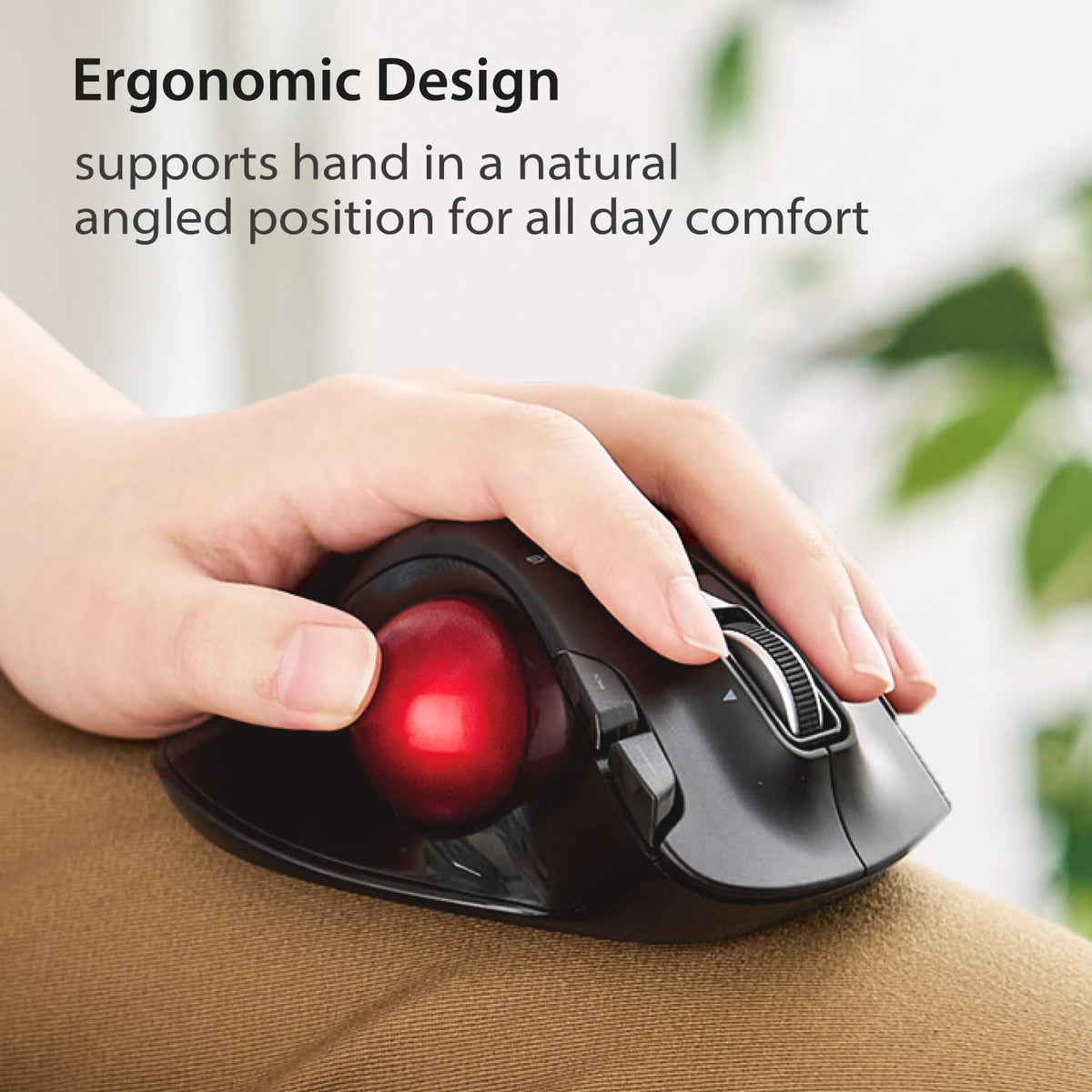 Wireless Left Handed Thumb Control Trackball Mouse W620917