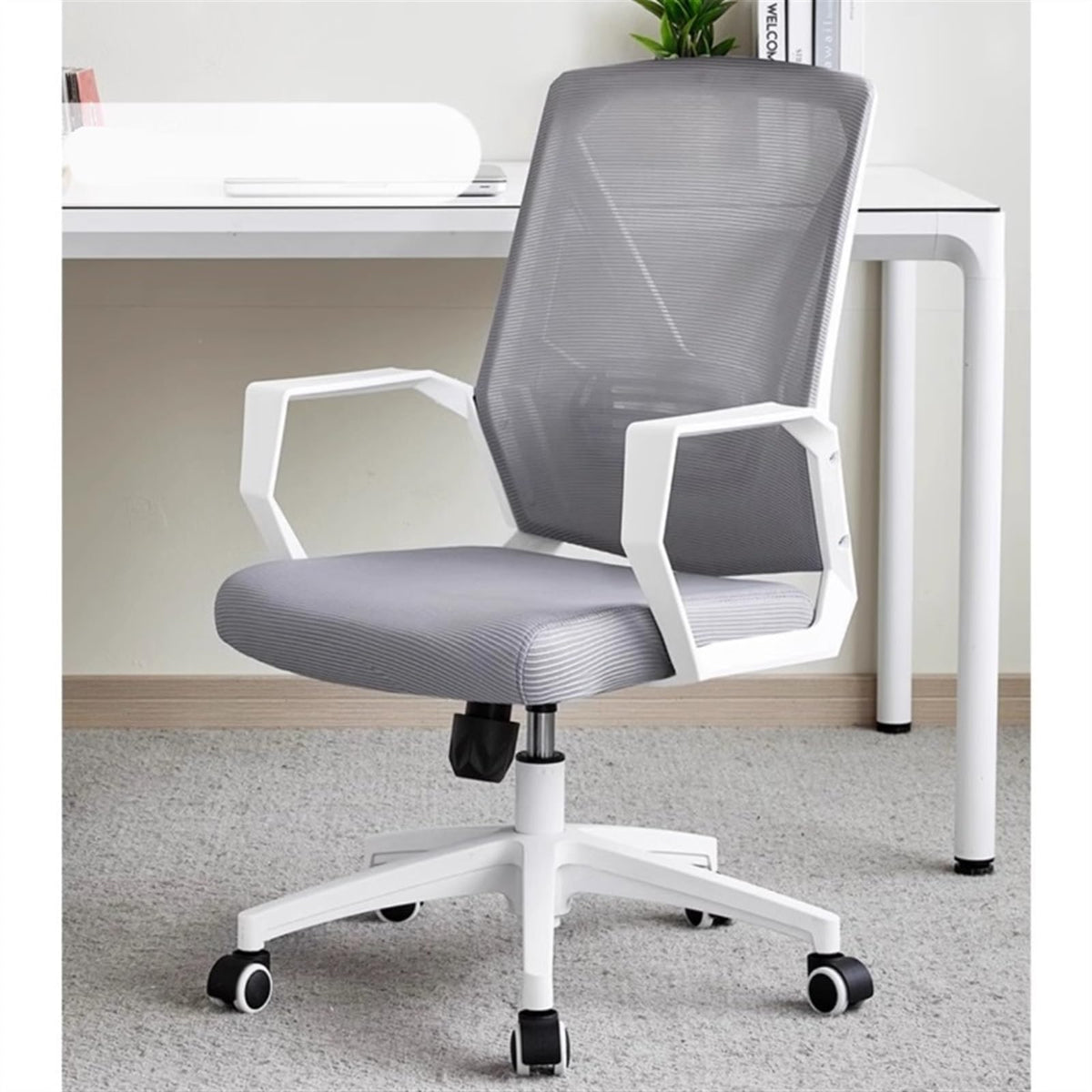 Adjustable Swivel Ergonomic Mid-Back Mesh Office Chair with Wheels G625163