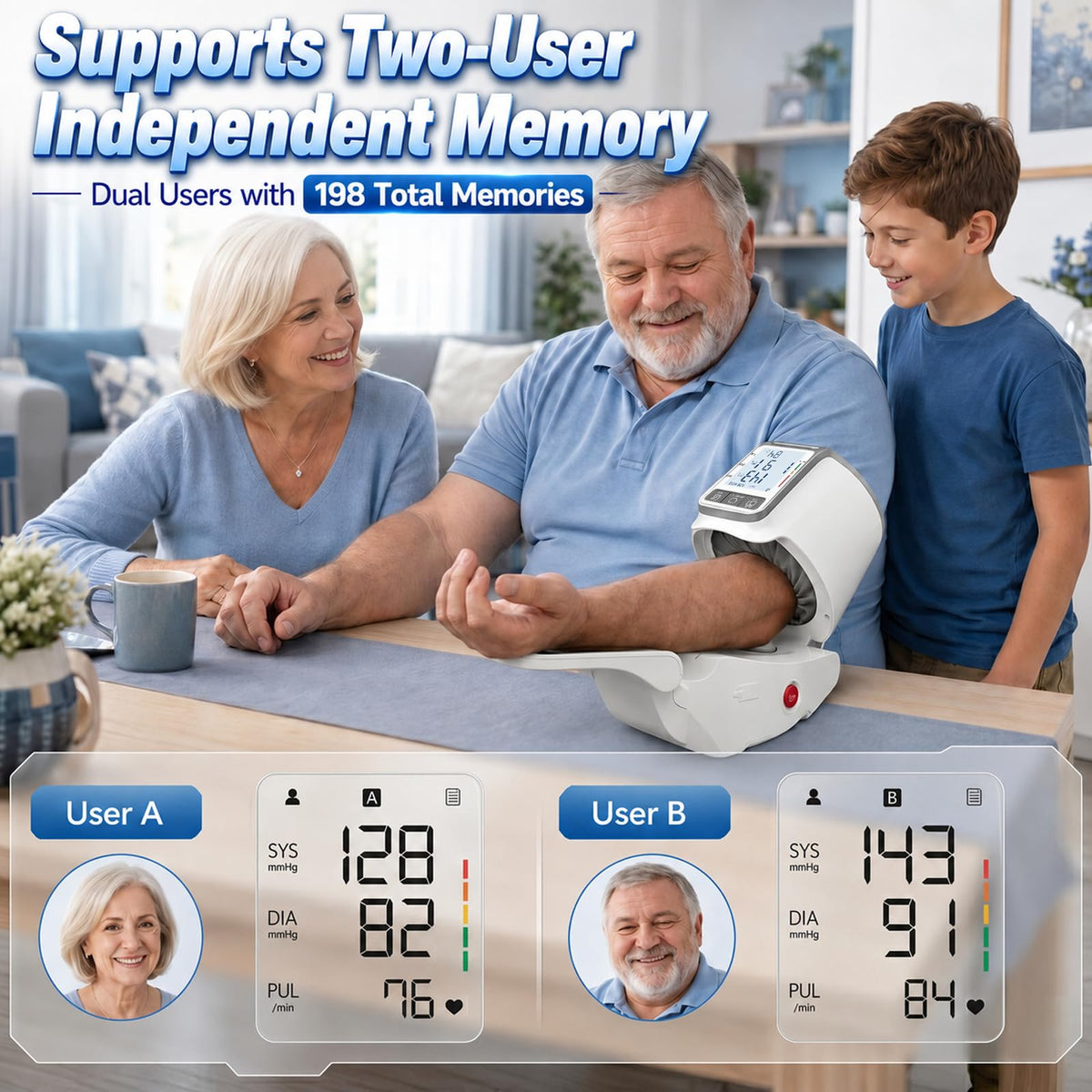 Upper Arm Blood Pressure Monitor with 7.1"-16.5" Cuff Q943790