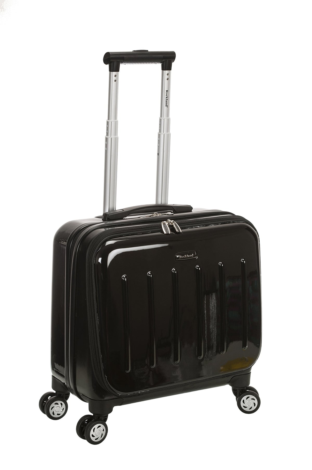 Hardside Rolling Computer Case, Carry-On, Black L3375