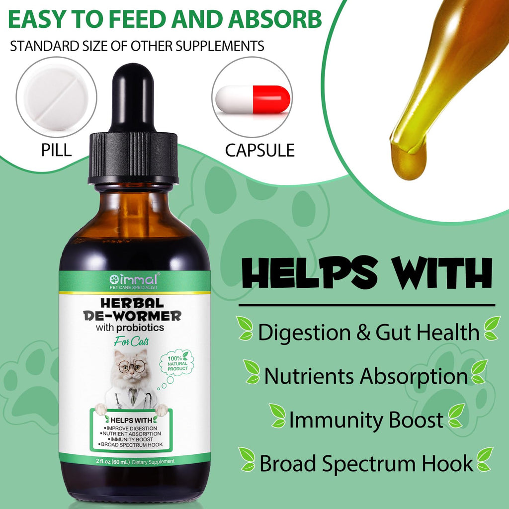 Herbal Cat Supplement Drops with Probiotic 60ml O954