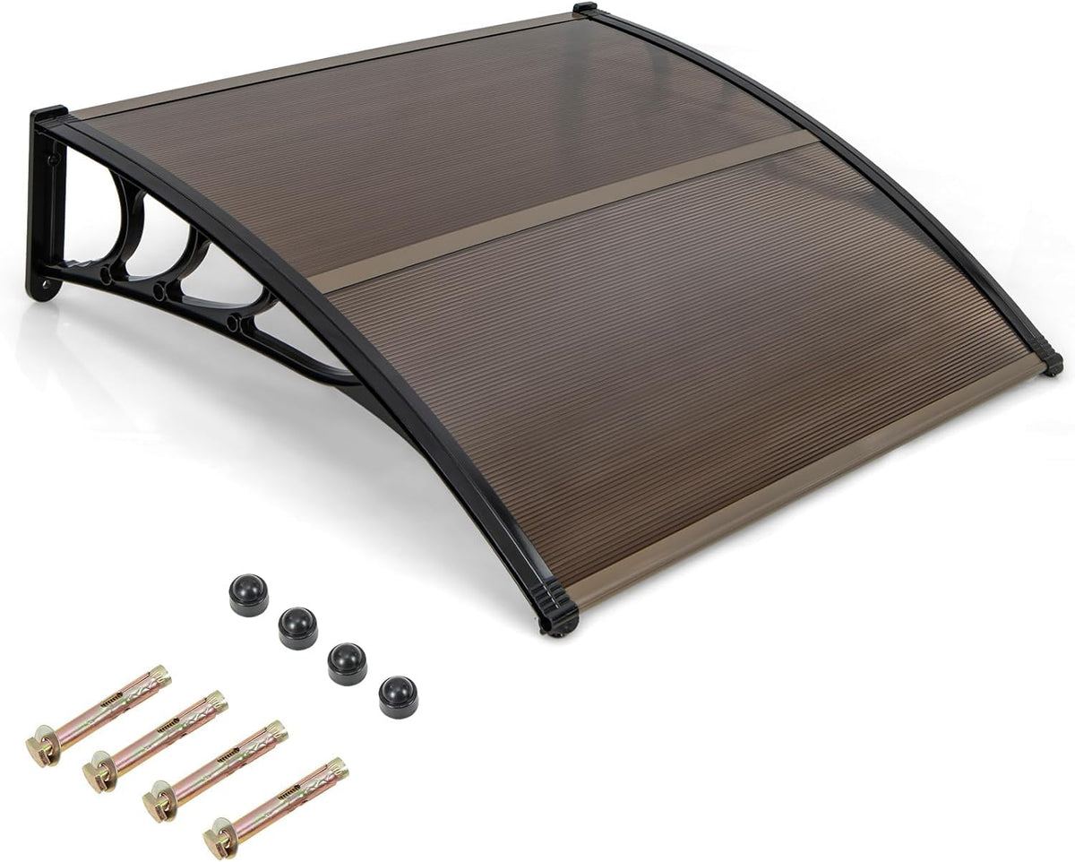 46”x38” UPF 50+ Polycarbonate Window Door Awning R79678