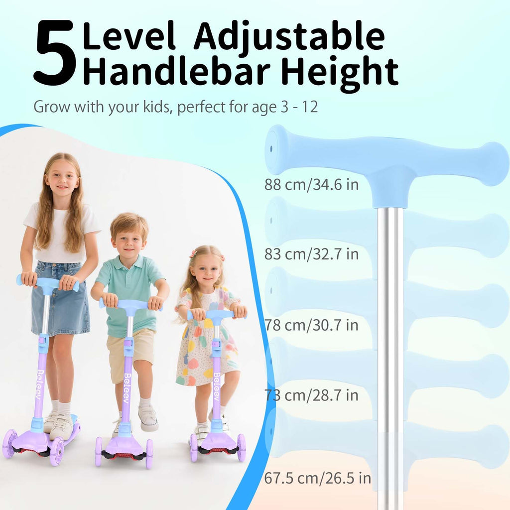 3 Wheel Kick Scooter with Light up Wheels E98568