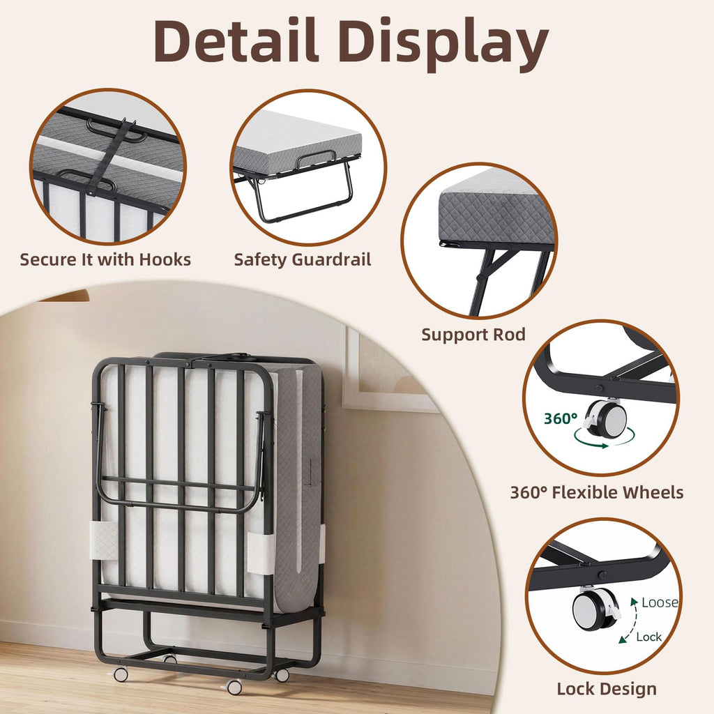 Adjustable Folding Bed with Mattress C540